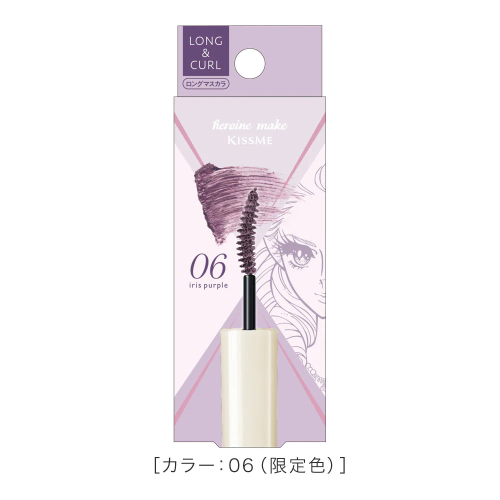 ماسكارا Kiss Me Heroine Make Long &amp; Curl Advanced Film C [إصدار محدود] - 06 Iris Purple