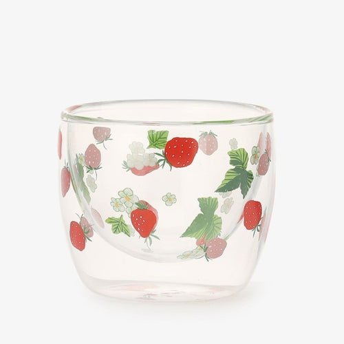 Strawberry Double Wall Glass Cup - Afternoon Tea Limited