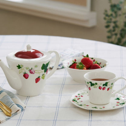 Strawberry Porcelain Cup & Saucer - Afternoon Tea Limited