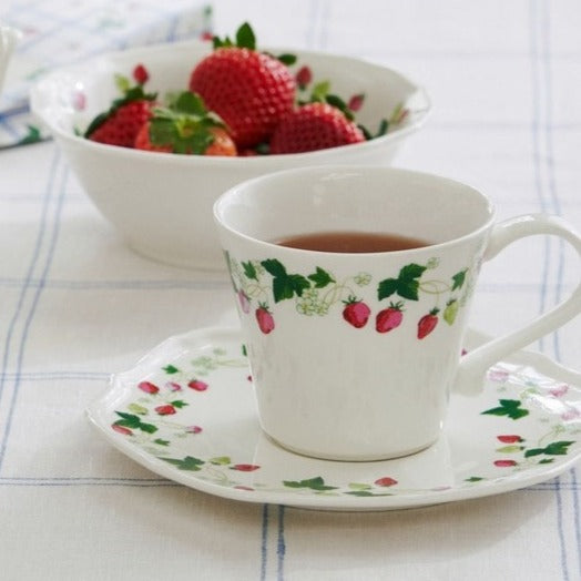 Strawberry Porcelain Cup & Saucer - Afternoon Tea Limited