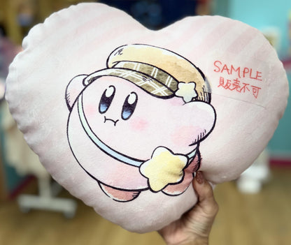 Kirby's Dream Land Kirby Sunny Day Mochimochi Heart Cushion (Design 2)