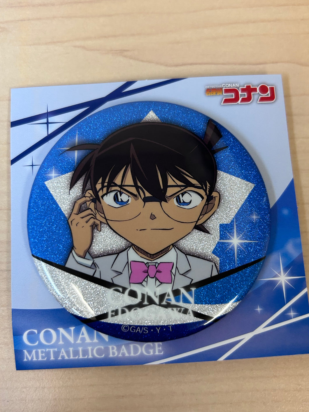 Detective Conan Metallic Can Badge - Conan