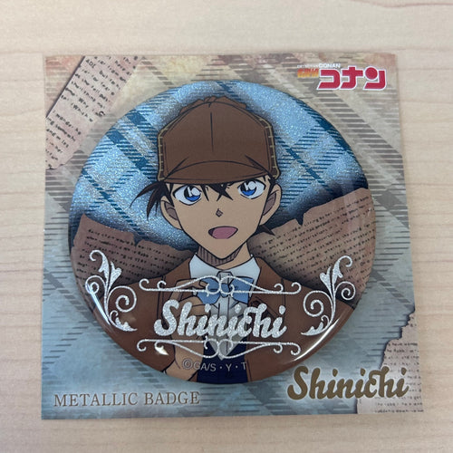 Detective Conan Metallic Can Badge - Shinichi