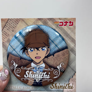 Detective Conan Metallic Can Badge - Shinichi