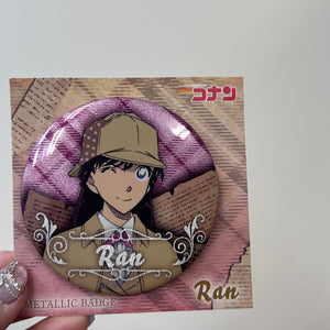 Detective Conan Metallic Can Badge - Ran