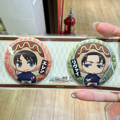 Attack On Titan Osaka Takoyaki 2 Badge Set