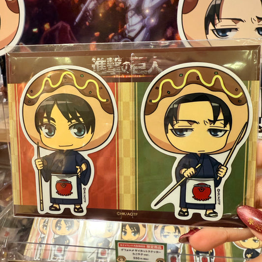 Attack On Titan Osaka Takoyaki DieCut 2 Sticker Set