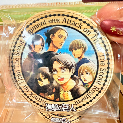 Attack On Titan Hita Cedar Coaster (Front & Back Design)