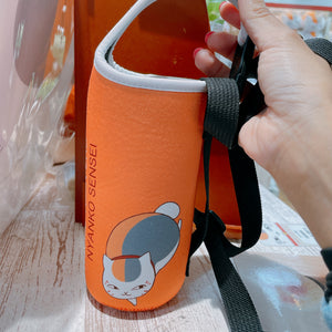 Natsume Yuujinchou Nyanko Sensei Soft Bottle Case with Shoulder Strap