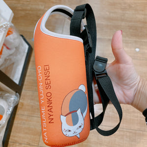 Natsume Yuujinchou Nyanko Sensei Soft Bottle Case with Shoulder Strap