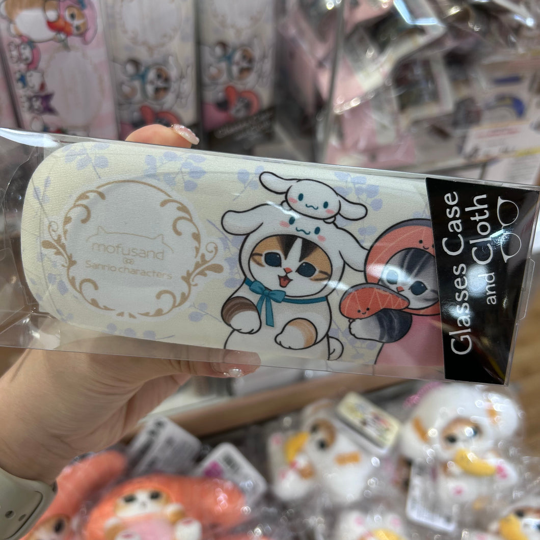 Mofusand x Sanrio Characters Glasses Case & Cloth Set