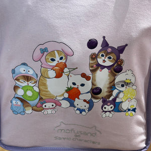 Mofusand x Sanrio Characters Tote Bag (Purple)