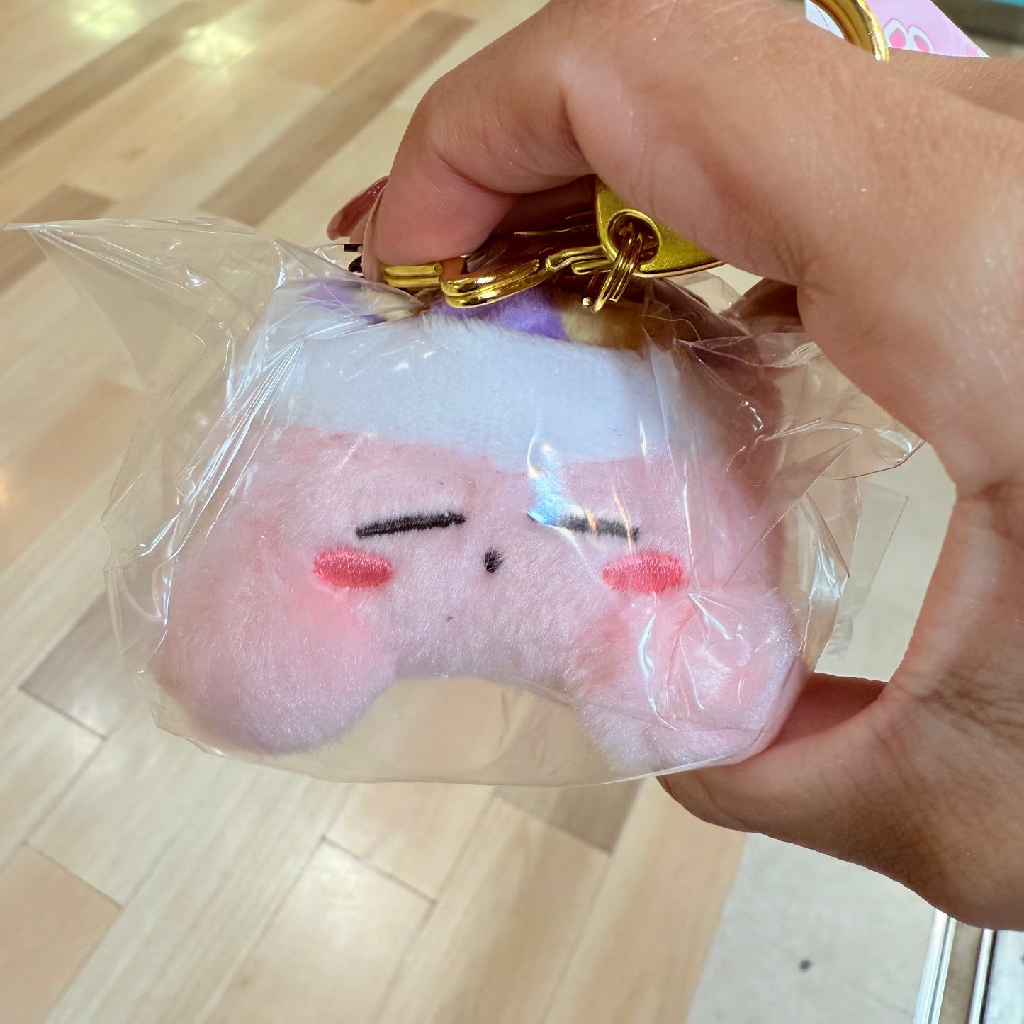 Mini Mofu Kirby Mascot Keychain