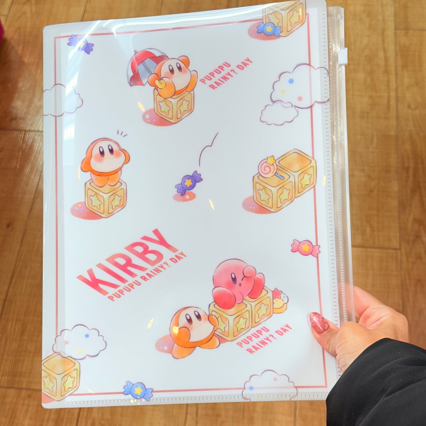 Kirby Rainy Day A4 Pocket Clear File