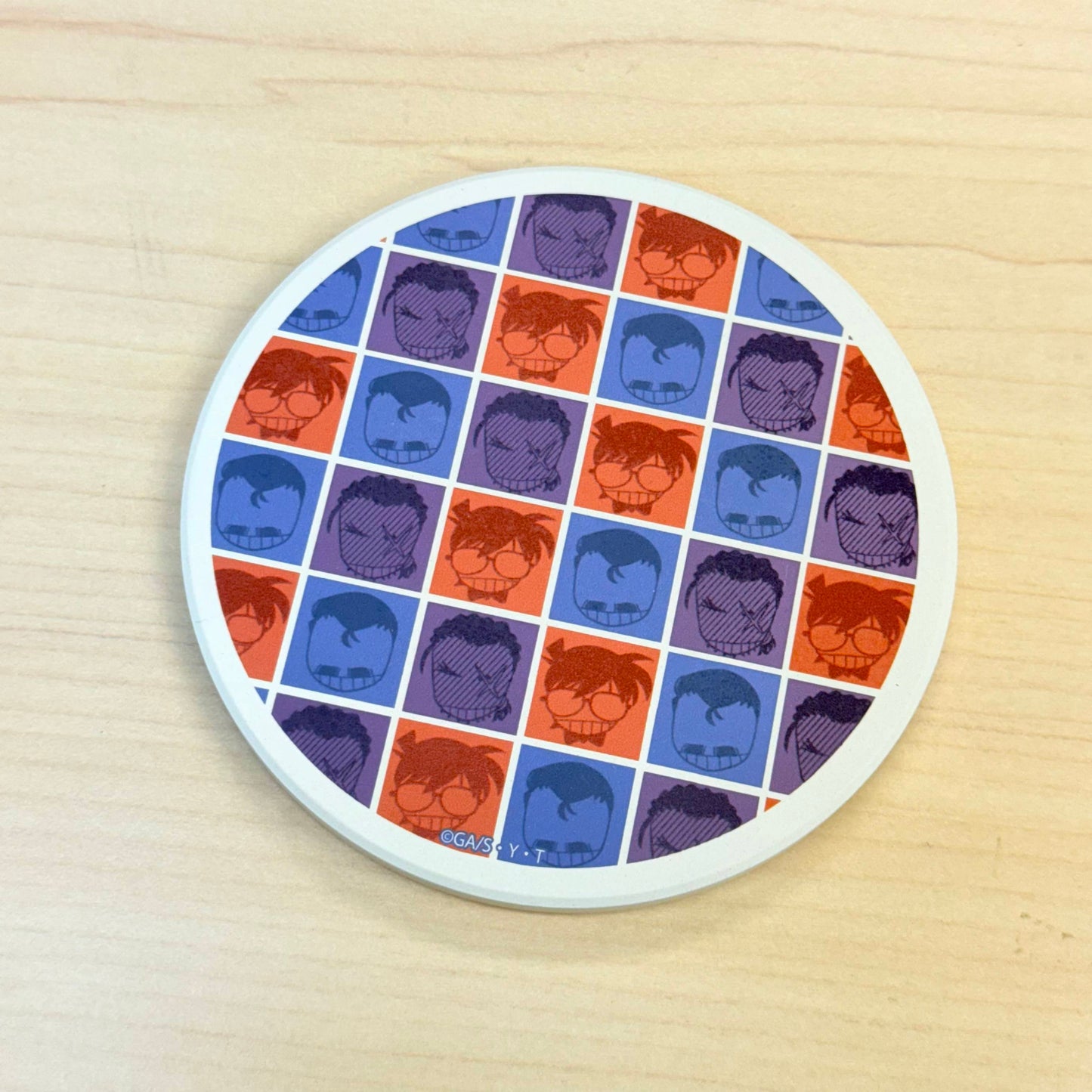 Detective Conan Absorbent Coaster Conan & Kogorou & Yamato