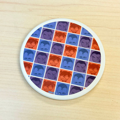 Detective Conan Absorbent Coaster Conan & Kogorou & Yamato