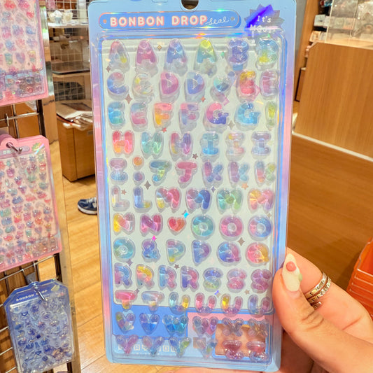 Bonbon Drop 3D  Sticker for DIY Iphone Cover Design (Alphabet)