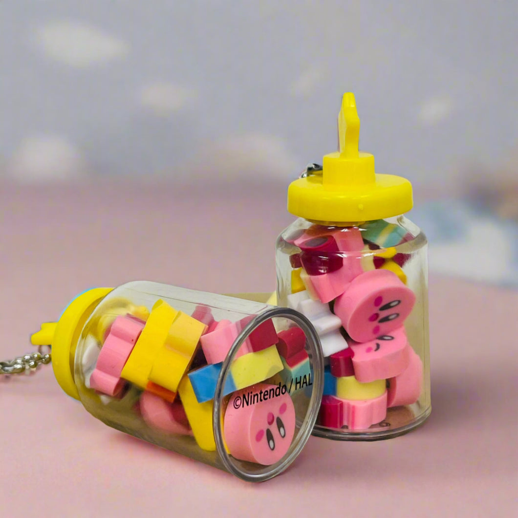 Kirby Mini Eraser Bottle Keychain