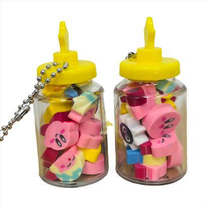 Kirby Mini Eraser Bottle Keychain