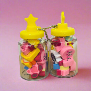 Kirby Mini Eraser Bottle Keychain