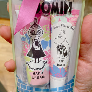 Moomin Hand Cream & Lip Balm Set (Rose Flower Bed)