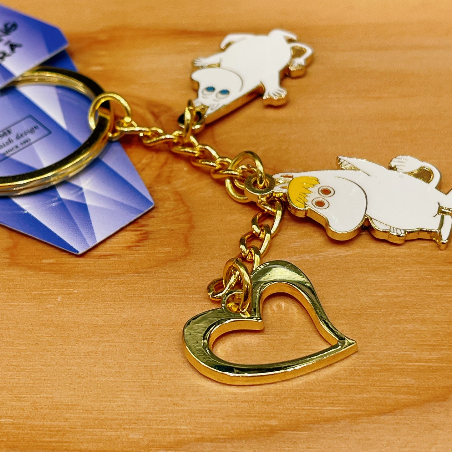 Moomin Keychain (Moomintroll & Snorkmaiden & Heart)