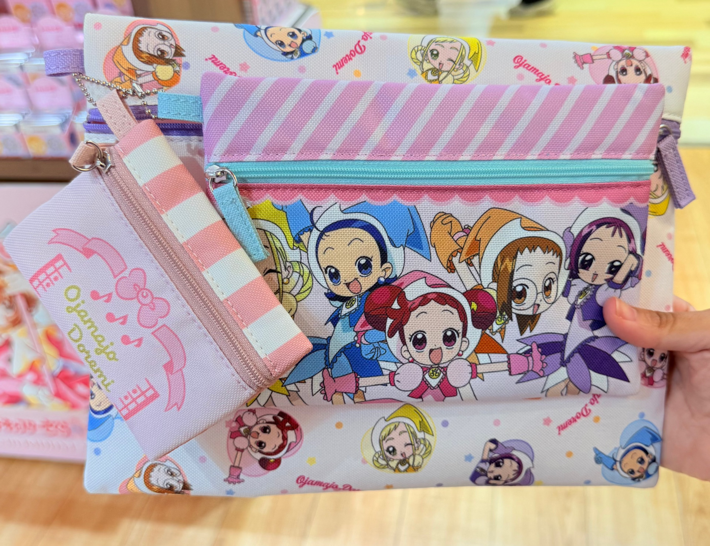 Ojamajo Doremi 3-piece Pouch Set (Pink) - Doremi Official Store