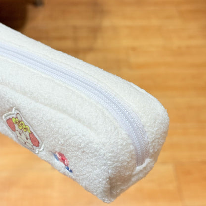 Mikko White Fluffy Pouch - Mikko Illustrations