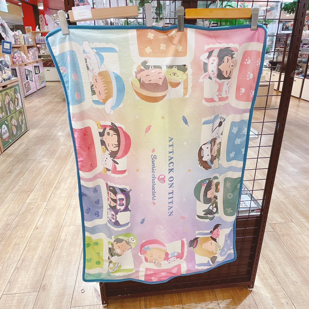 Attack on Titan x Sanrio Characters Blanket