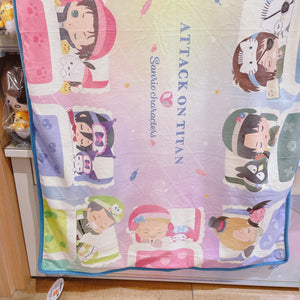 Attack on Titan x Sanrio Characters Blanket