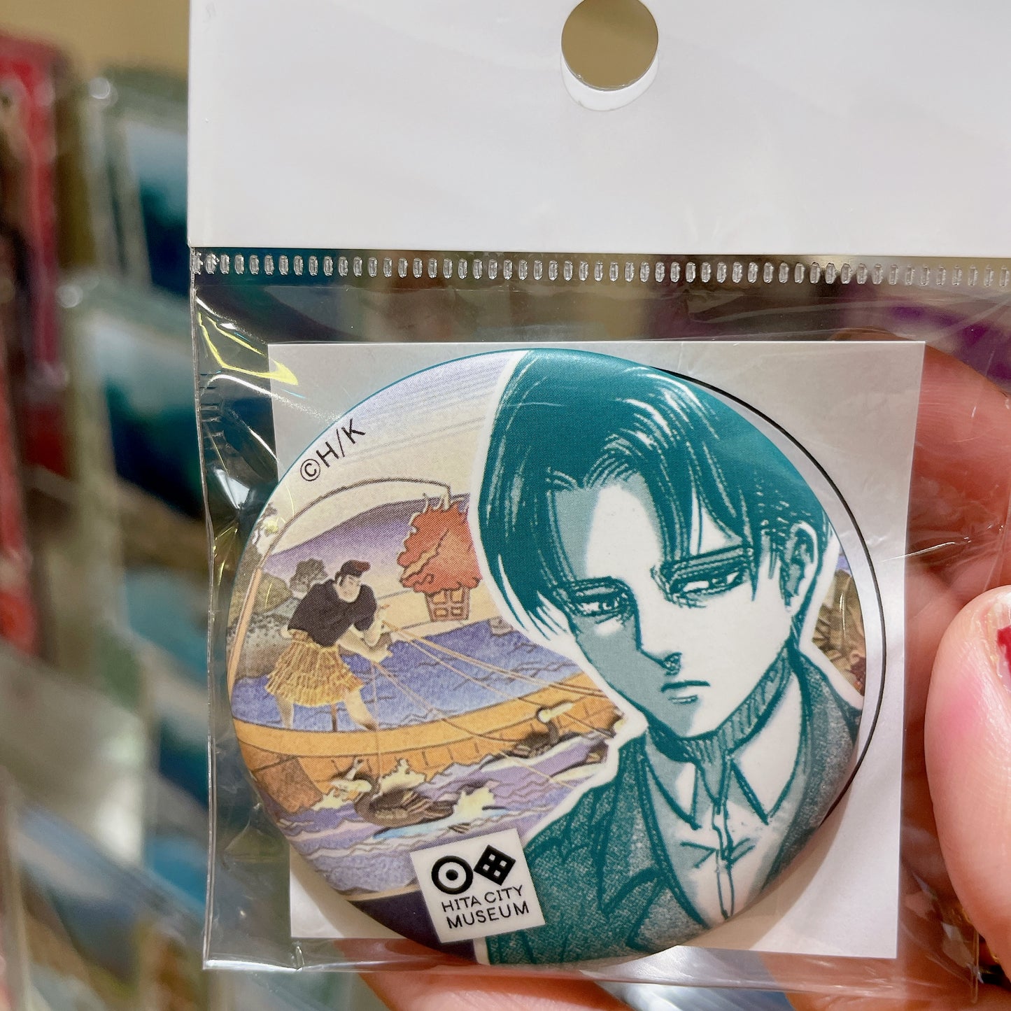 Attack on Titan Can Badge - Hita City Museum Limited Design