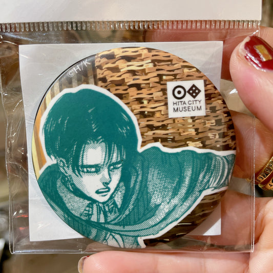 Attack on Titan Can Badge - Hita City Museum Limited Design