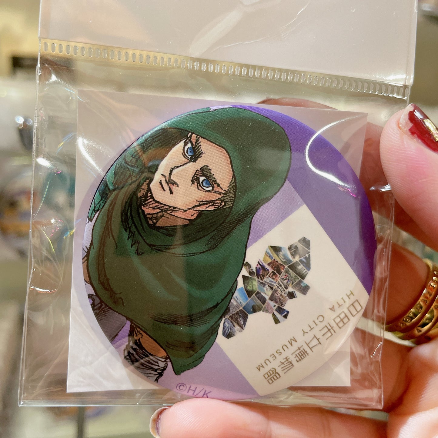 Attack on Titan Can Badge - Hita City Museum Limited Design