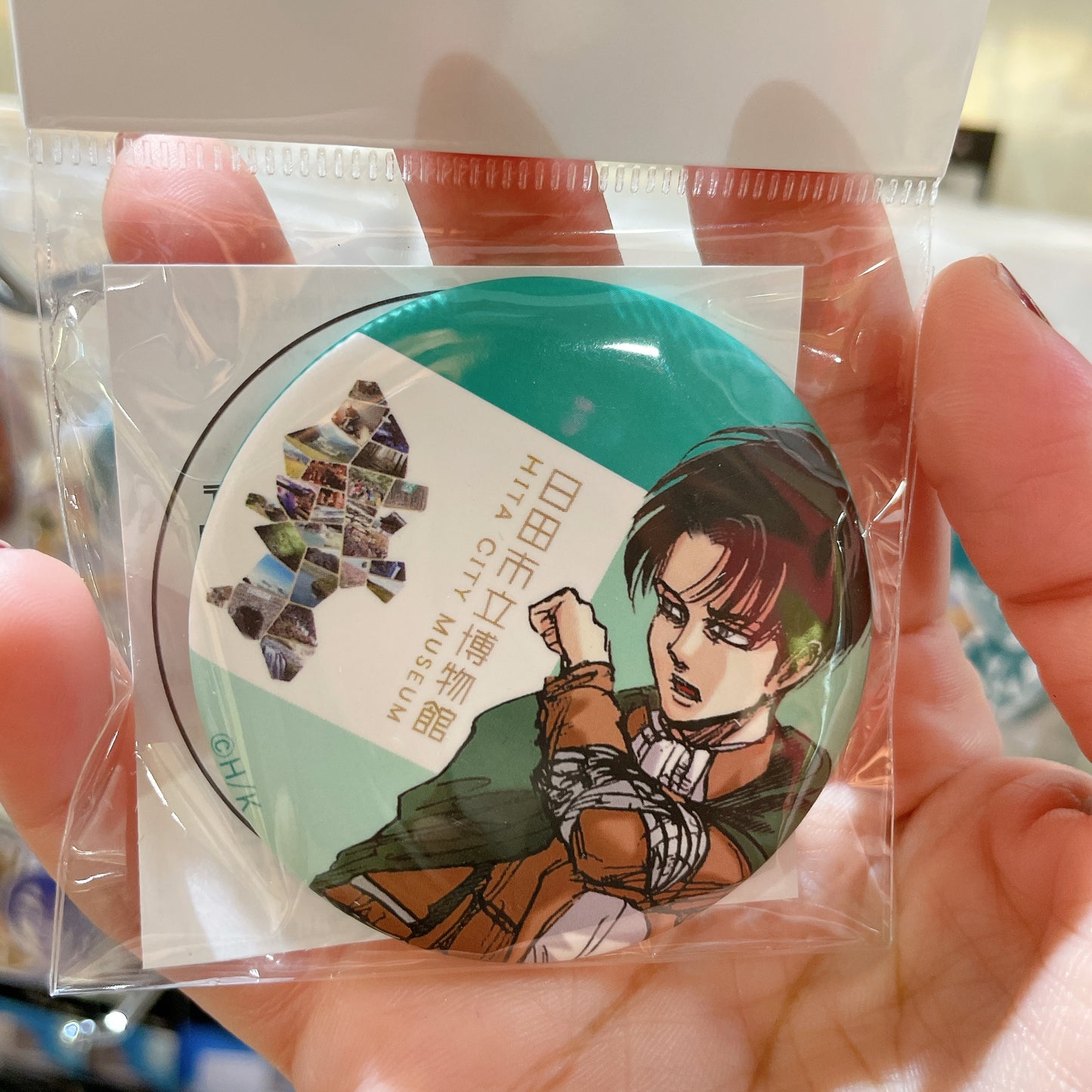 Attack on Titan Can Badge - Hita City Museum Limited Design