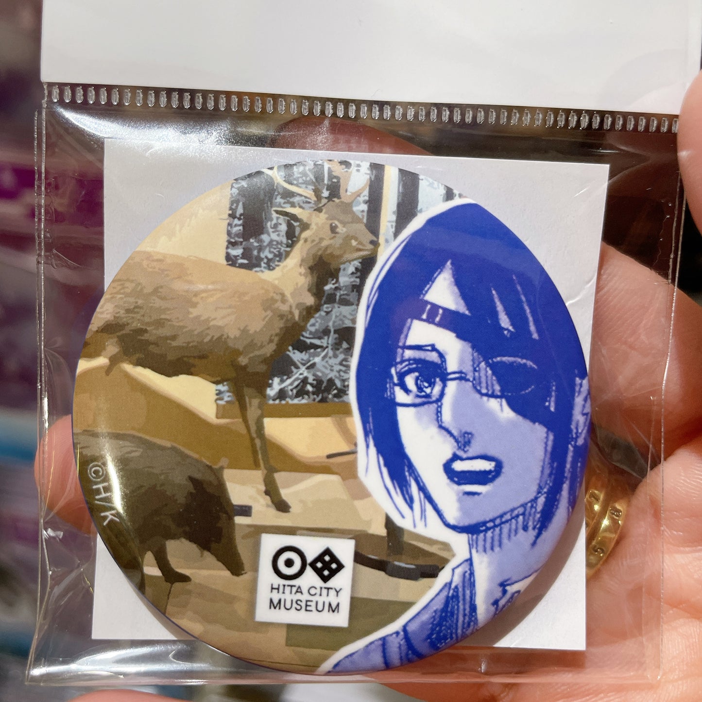 Attack on Titan Can Badge - Hita City Museum Limited Design