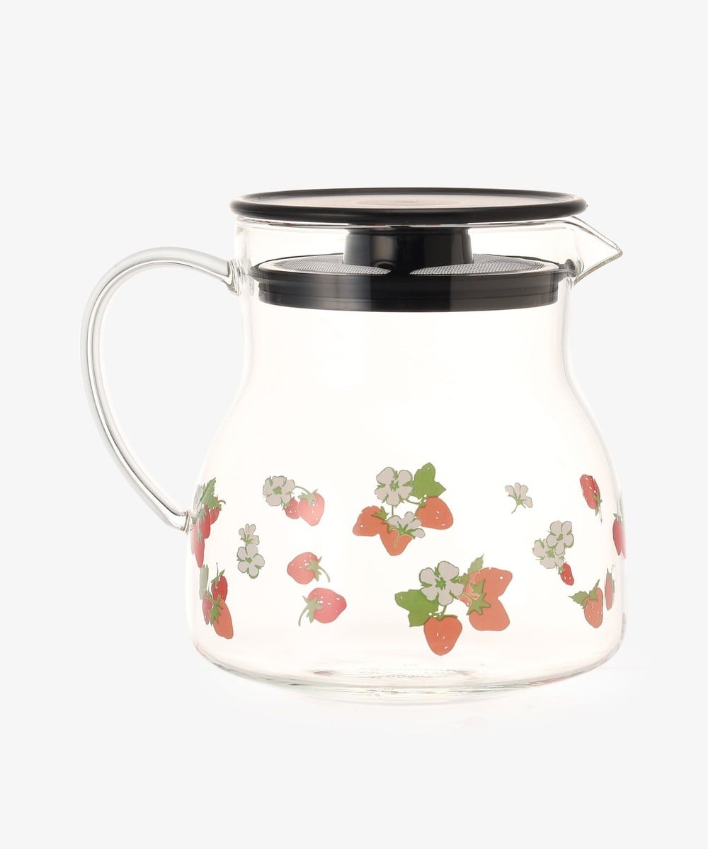 طقم أكواب وصحن زجاجي مقاوم للحرارة بنكهة الفراولة - شاي بعد الظهر محدود