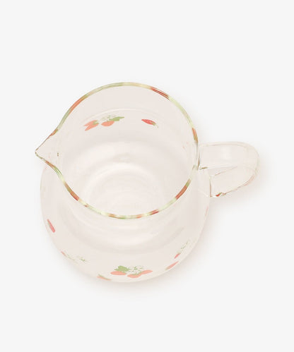 طقم أكواب وصحن زجاجي مقاوم للحرارة بنكهة الفراولة - شاي بعد الظهر محدود