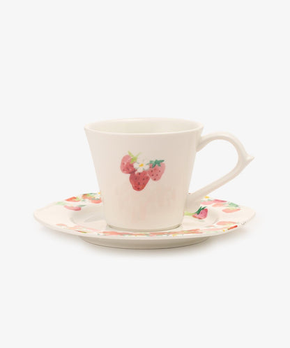 كوب من البورسلين بطبعة الفراولة - شاي بعد الظهر محدود 