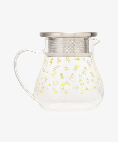 طقم أكواب وصحن زجاجي مقاوم للحرارة بنكهة الفراولة - شاي بعد الظهر محدود