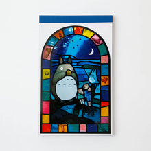 قم بتحميل الصورة في عارض الصور، Ghibli Museum Original Totoro Stained Glass Notepad - Ghibli Museum Limited