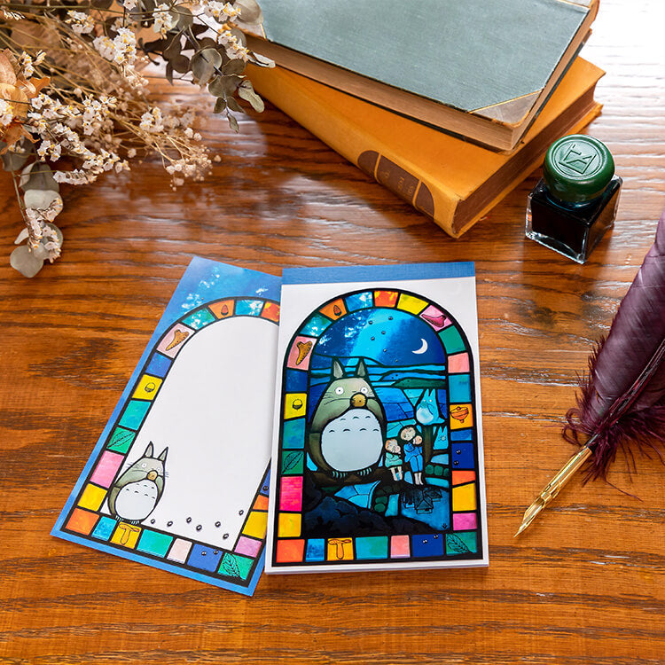 Ghibli Museum Original Totoro Stained Glass Notepad - Ghibli Museum Limited