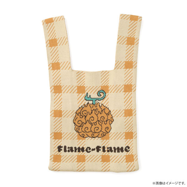 [One Piece] Devil Fruit Knit Tote Bag Flame Flame- Mugiwara Store Limited