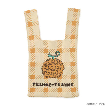 [One Piece] Devil Fruit Knit Tote Bag Flame Flame- Mugiwara Store Limited