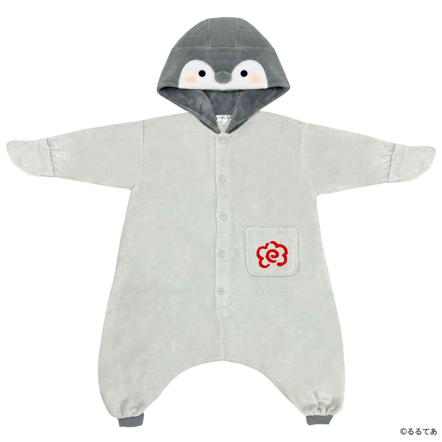 Sazac Koupen-chan Kids Kigurumi Onesie Costume Coral Minky