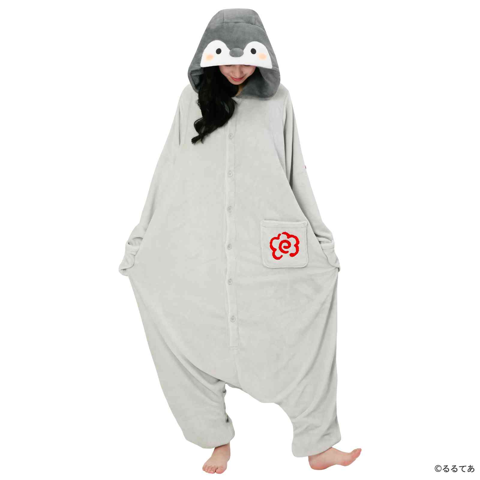 Sazac Koupen-chan Kigurumi Onesie Costume Coral Fleece One Size