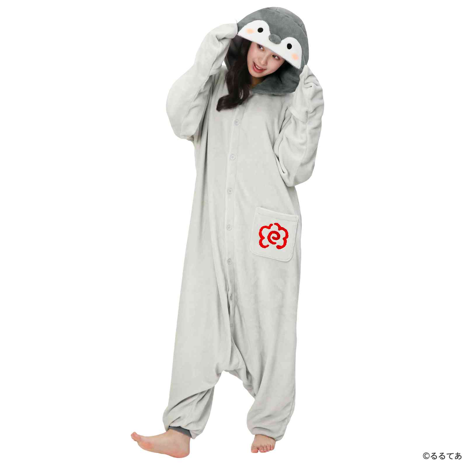 Sazac Koupen-chan Kigurumi Onesie Costume Coral Fleece One Size