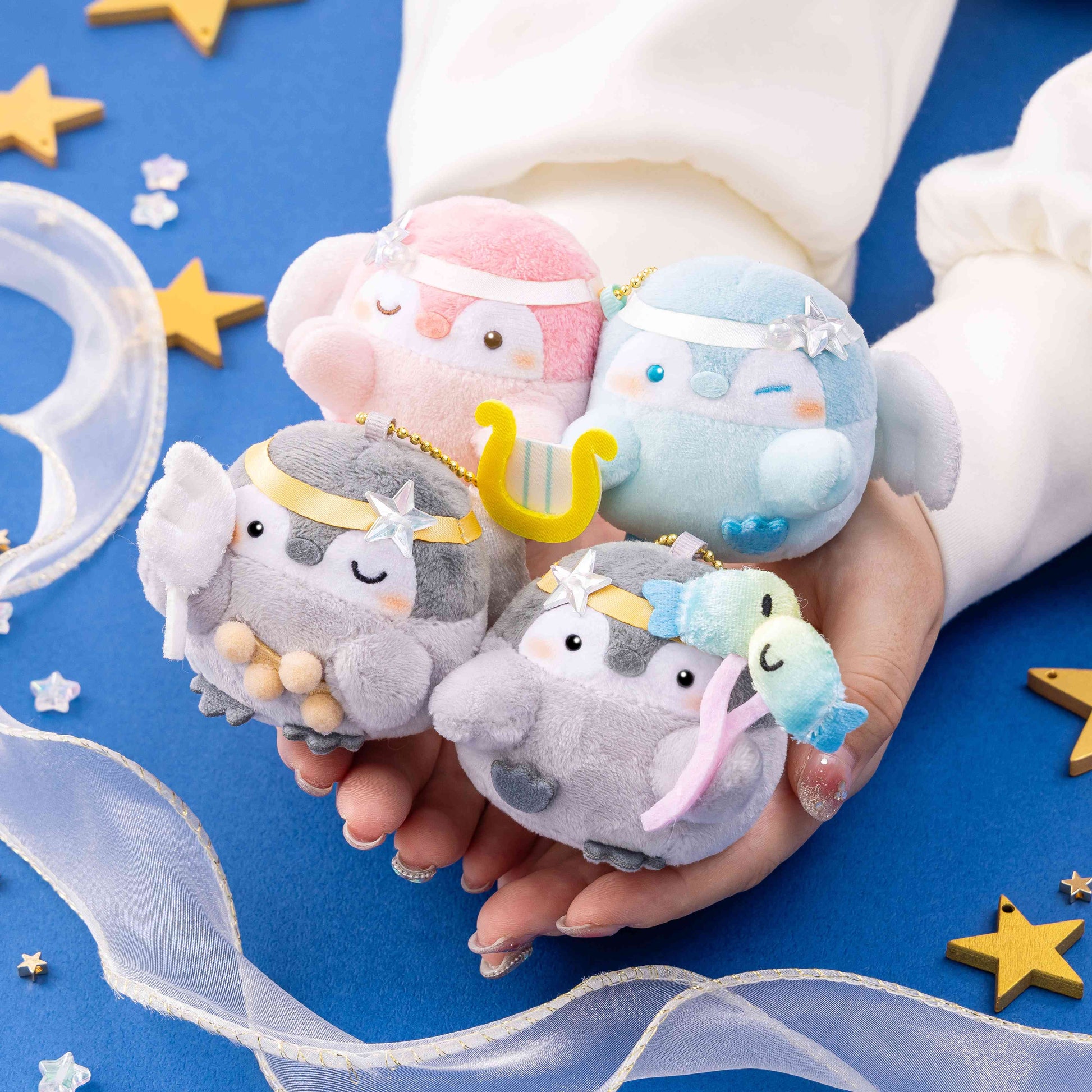 Koupen-chan Constellation Pisces Mascot Plush Toy with Bell 2.56in