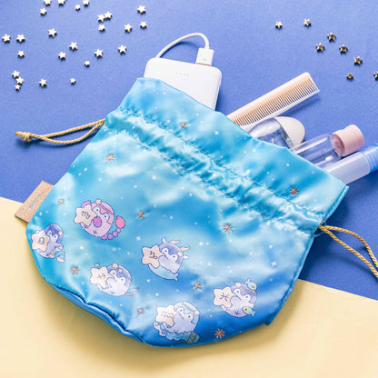 Koupen-chan 8.27in Constellation Pattern Round Bottom Drawstring Pouch