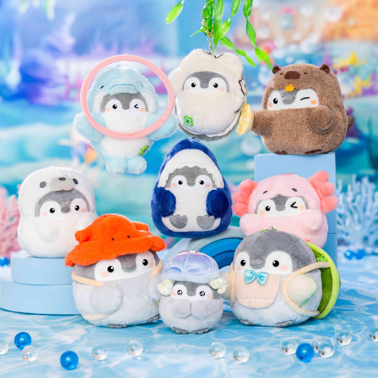 Koupen-chan Sea Creature Series Palm Mascot Plush Shark Costume 4.5in