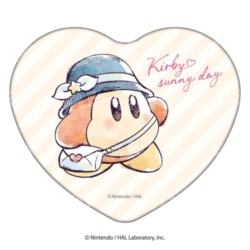 Kirby's Dream Land Kirby Sunny Day Mochimochi Heart Cushion (Design 2)